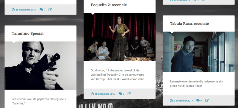 Screenshot van mijn blog: 'Art Of Acting'