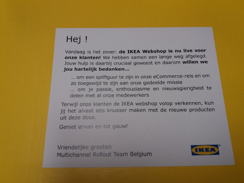 Bedanking voor de inzet als multichannel ambassador