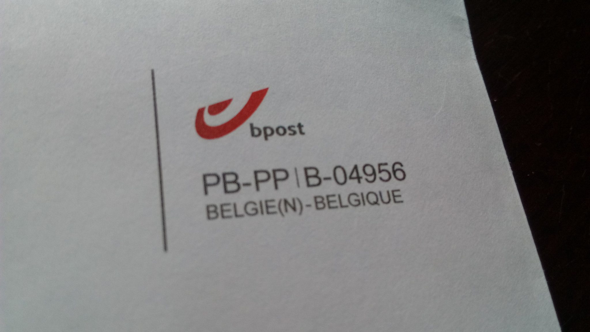 Briefstempel van Bpost. ©Wikimedia