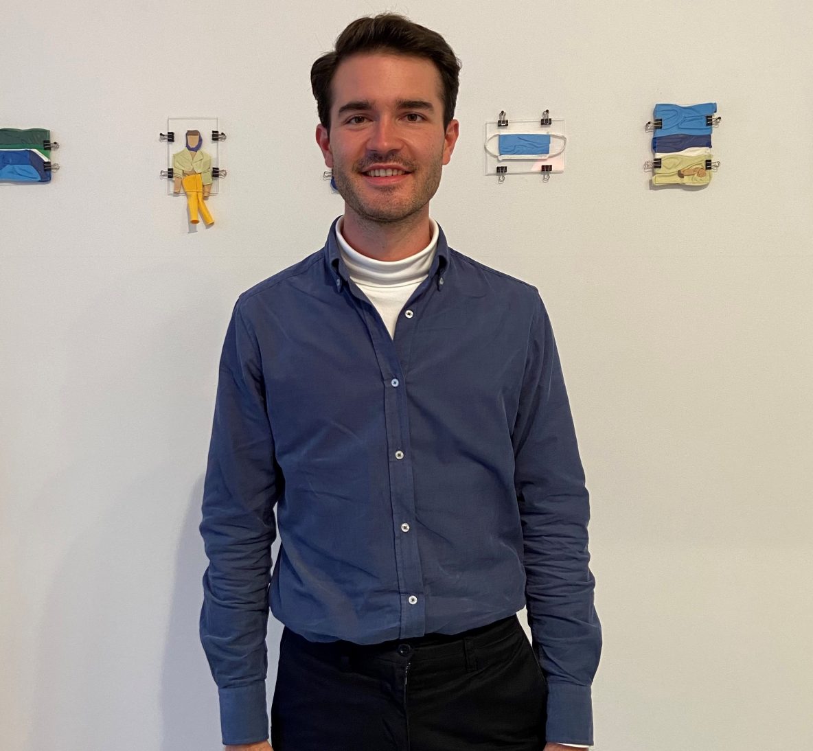 Gilles Tytgat bij zijn expositie in Rotterdam